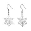 Jeshayuan Christmas Snowflake Pendant Necklace for Women Stainless Steel Neck Chain Special Jewelry Gift