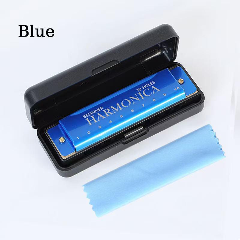Professional Ten-Hole Metal Harmonica - Alloy Toy Musical Instrument