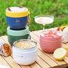 600ml Breakfast Cups Cereal Nut Yogurt Salad Soup Cup Container With Fork Thermal Microwave Food Storage Bento Box Lunch Box