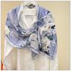 Light Luxury Astrolabe Silk Silk Scarf Spring And Autumn Medium And Long Bow Mulberry Silk Streamer Holiday Gift