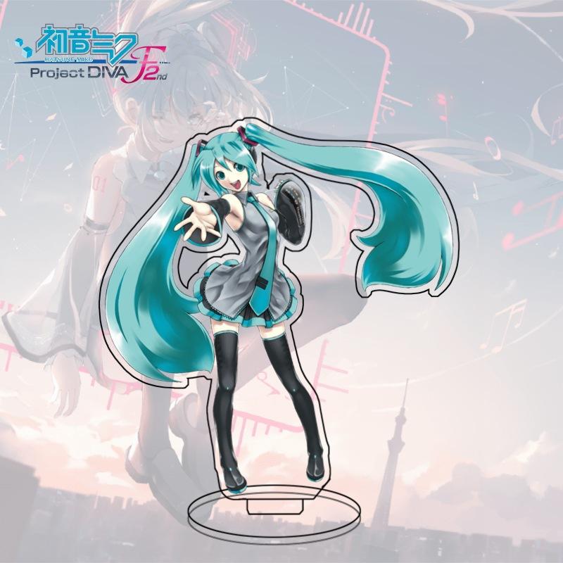 Large Standee Hatsune Miku Anime Acrylic Desktop Decor Cartoon Figure Collectible Gift For Fans