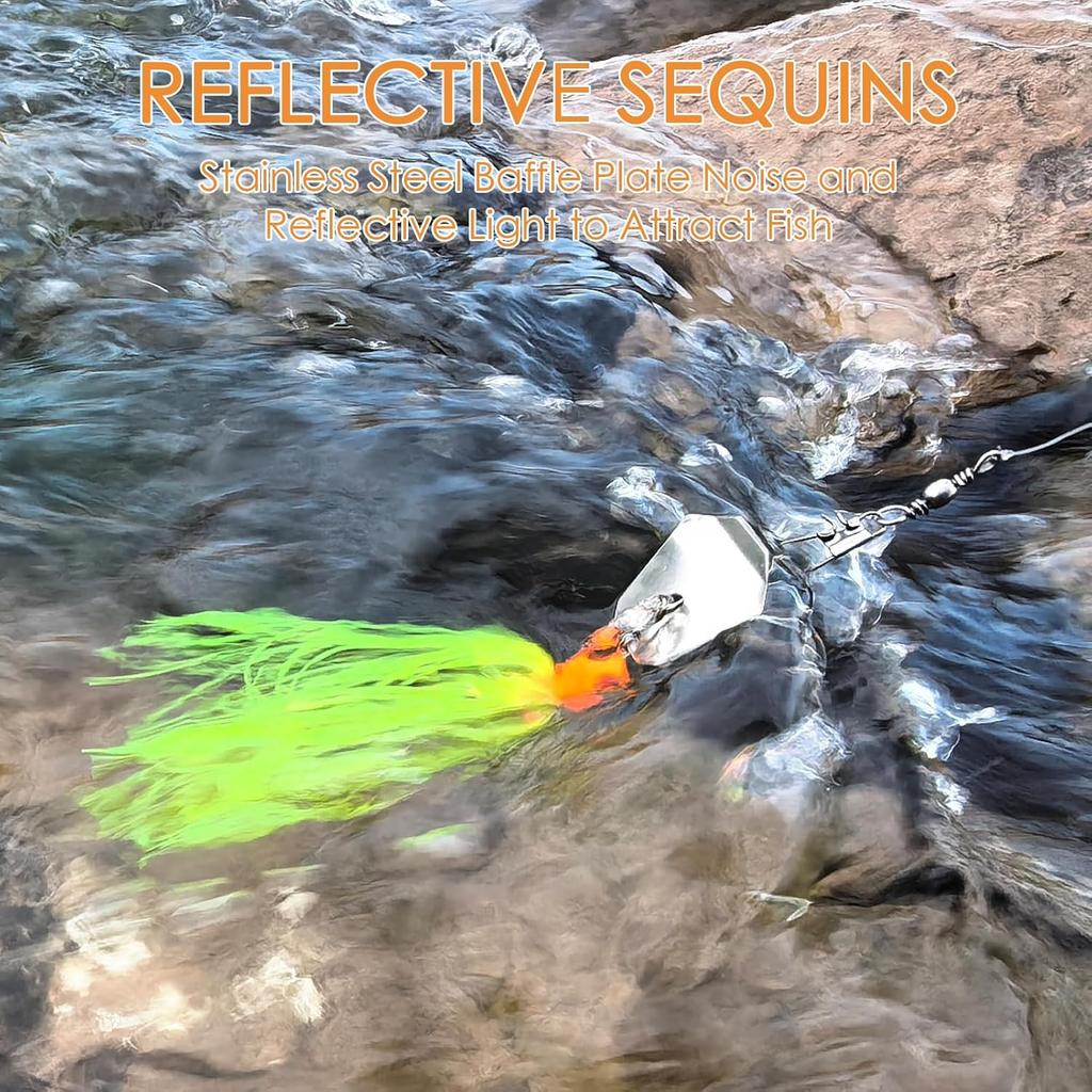 1pcs Fishing Lures 100mm 11g Blade Metal Bait With Rubber Skirt Artificial Wobbler Buzzbait Jigging Lure Spinner Spoon For Pike
