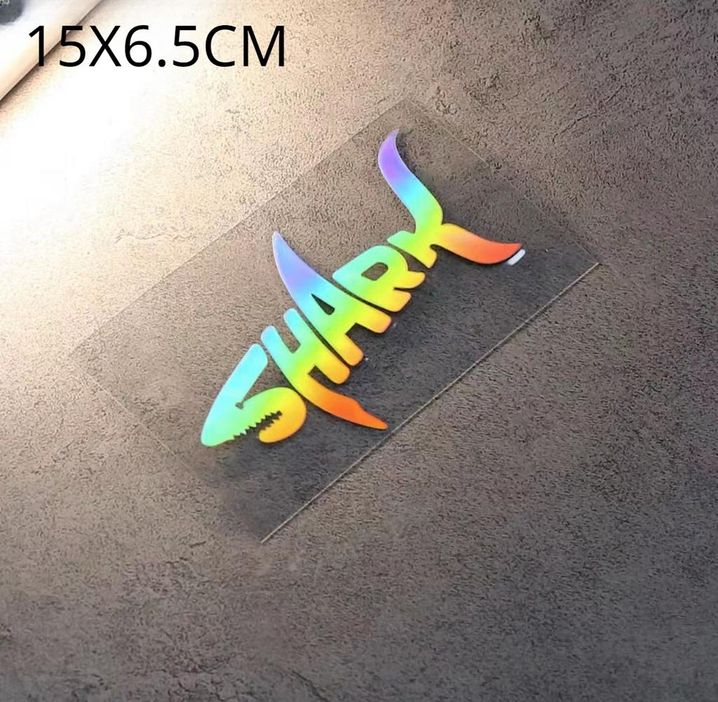 Car Sticker SHARK Waterproof Reflective Sticker Decorative Body Stickers Shielding Scratches Electric Motorcycle Modified