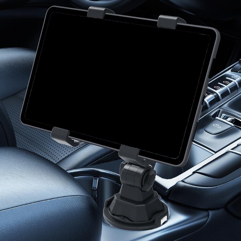 360° Rotatable Adjustable Car Cup Holder Stand For Pad Phone 11-22cm Devices Stable Mounting Easy Setups