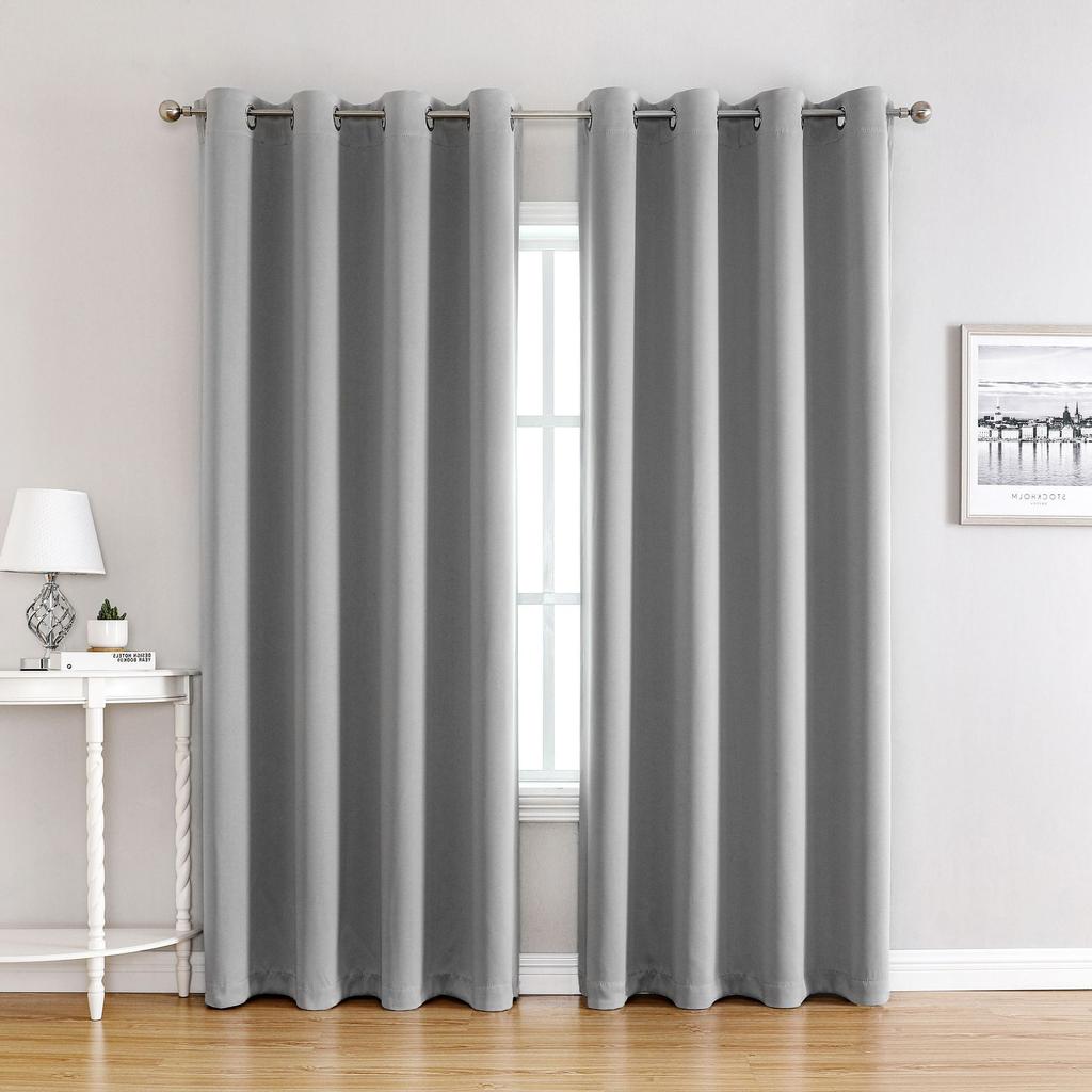 70-90% Shading High Precision Solid Color Blackout Curtains Bedroom Living Room, Noise Reducing Privacy Window Treatment Home Decor