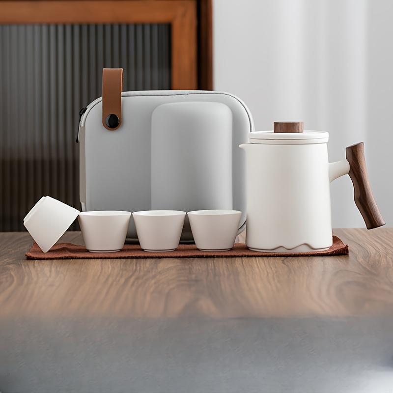 

6шт Чайный сервиз Подарки ко Дню отца Керамический портативный дорожный чайный сервиз для ресторана Простой уличный набор для кемпинга Чайный набор Портативный чайный набор для заваривания чая