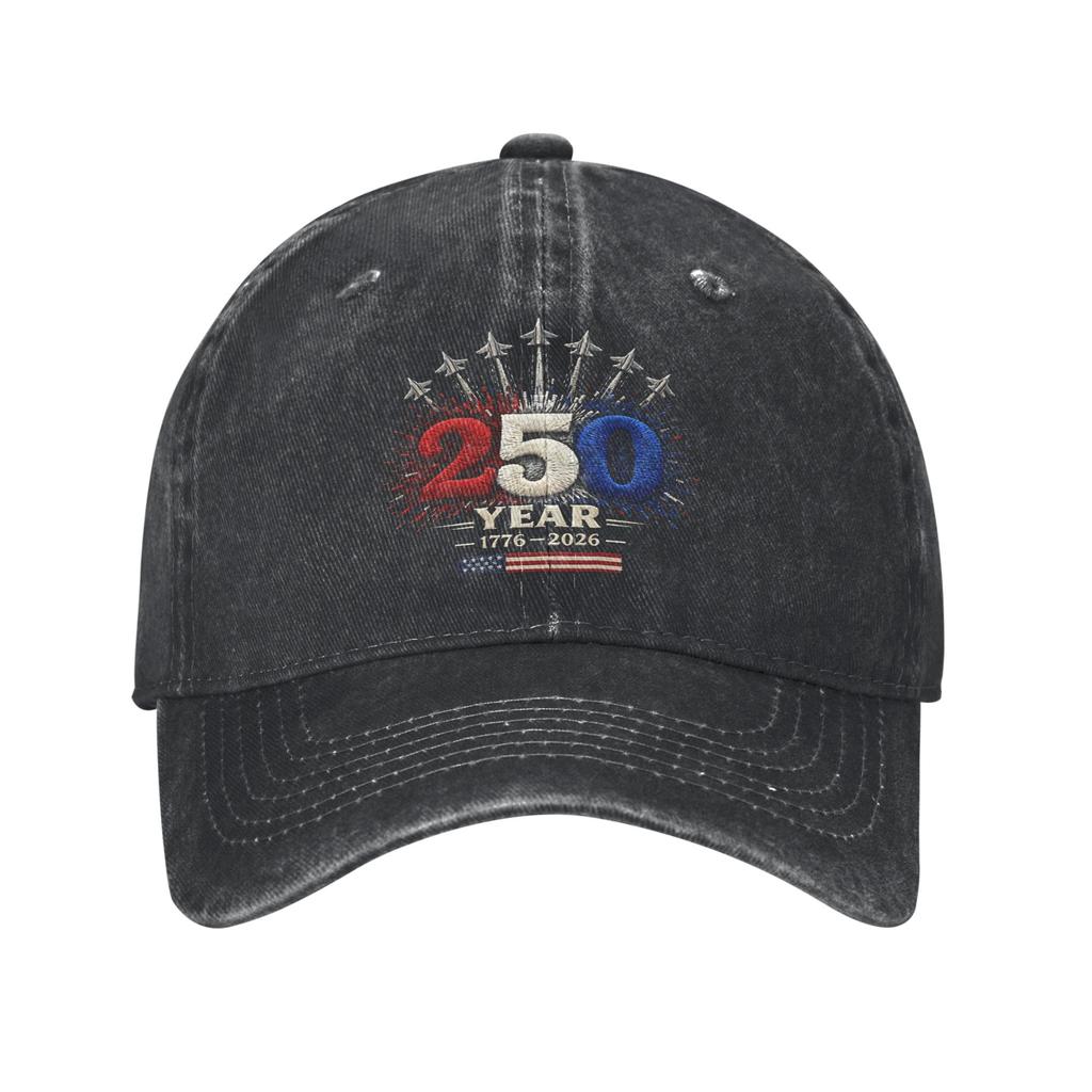 USA th Anniversary Baseball Cap Vintage Distressed Denim Snapback Hat Unisex Outdoor Workouts Unstructured Hats Cap