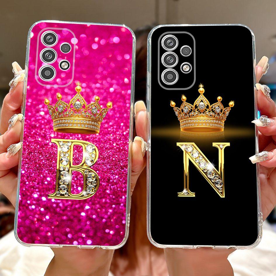 Cute Letters Phone Case For Samsung Galaxy A13 A23 A33 A53 5G Cover Clear Silicone Soft TPU Couple Cases For Samsung A13 4G Capa