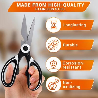 Kitchen Scissors Heavy Duty Premium Sharp Kitchen Shears with Strong Stainless Steel Blades Multi Purpose Cooking Scissors