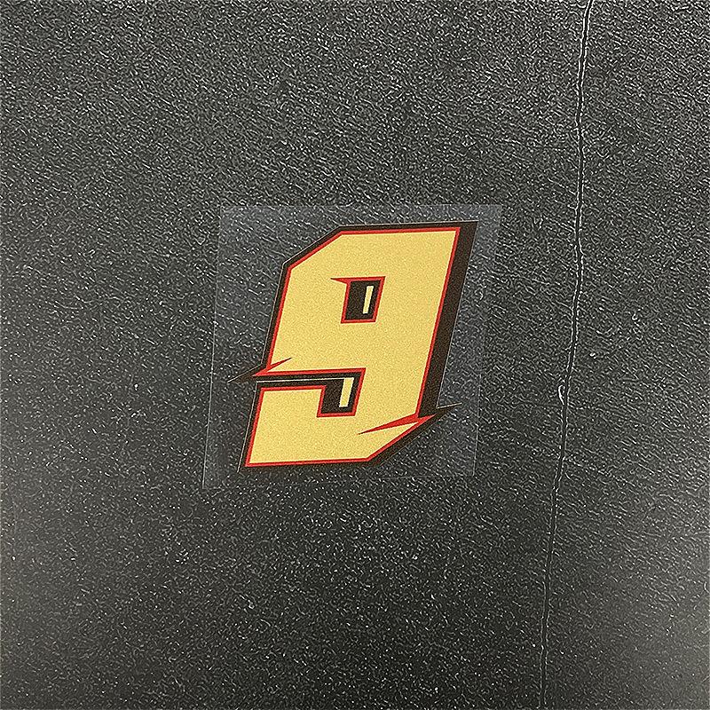 

1 шт. Матовые золотые наклейки с номерами для мотоцикла, водонепроницаемые, для бензобака мотоцикла, шлема, переднего обтекателя, модифицированные виниловые наклейки для скутера High 5cm