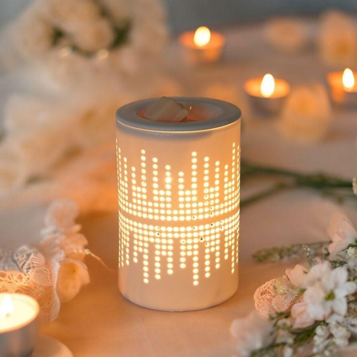 Zen'arôme brûleur cire parfumée calorya n°3 - brûleur électrique fondant parfumé - lampe à parfum - coupelle amovible