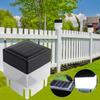 Solar Post Light Outdoor Pillar Light Auto On/Off Square Column Fixture Fence Pillar Lamp for Outside Garden Patio
