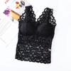 Fashion Bottoming Underwear Thin Backless Sling Hollow Out Lace V-neck Vest Top  Sleeveless Bra Vest Inside Wear