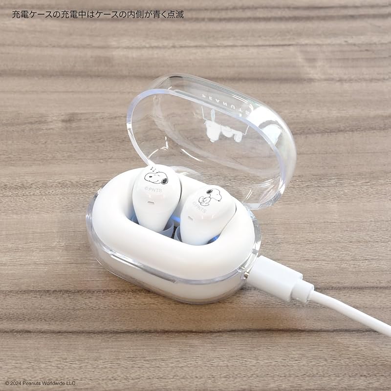 gourmandies peanuts snoopy Completely wireless stereo earphones white SNGG-78WH