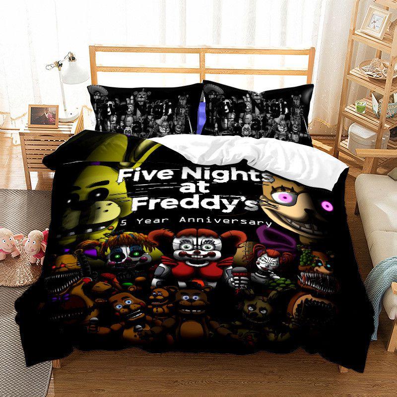 Five At Nights Freddys Cartoon Bear Bedding Set Duvet Cover With Set Pillowcase