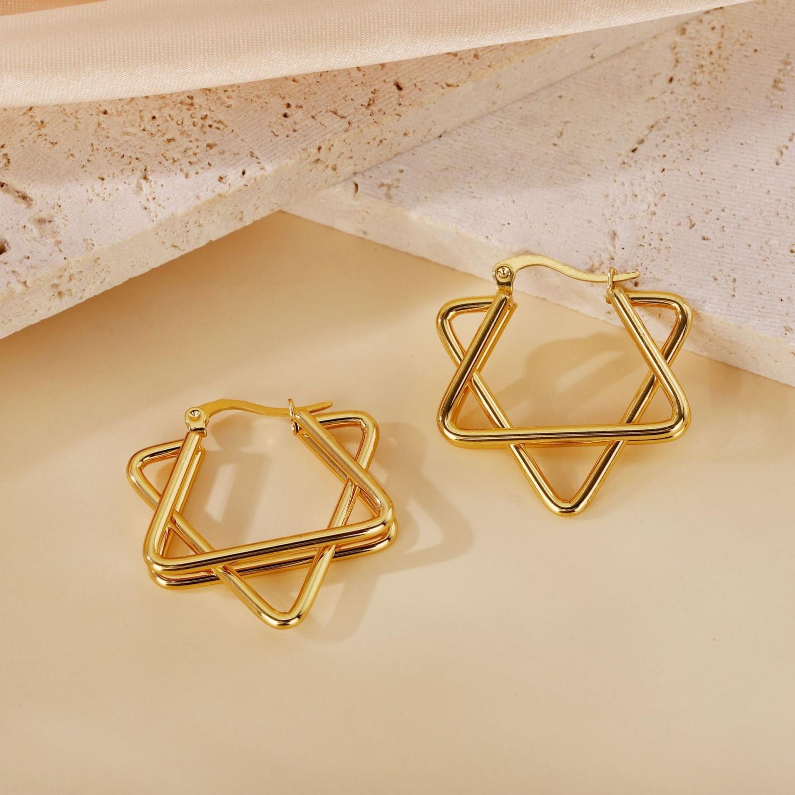 

1 Pair 2026 New Geometric Minimalist Earrings For Women High-End Round Hoop Earring 304 stainless steel Jewelry Party Gift