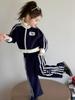 Girls' Lace Zip-Up Two-Piece Autumn Outfit - Sporty & Fashionable 2025.