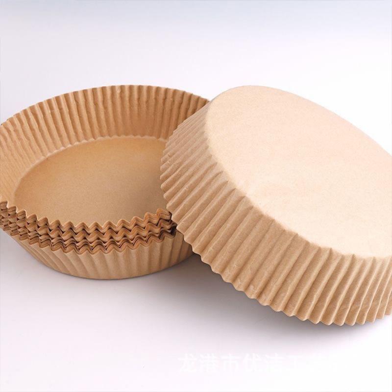 Revestimientos de Papel para Freidora de Aire de 100 Hojas - Set de Cocina Festiva para Horneado Antiadherente y Limpieza Fácil