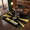 Tappeto in Cristallo Vellutato Personalizzato Boston Bruins, Tappeto Morbido Antiscivolo con Testo Nome Personalizzato per Soggiorno Camera da Letto