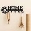 Wrought Iron Wall Hooks Heavy Duty Coat Rack Space Saving Towel Holder Home Decor Entryway Hallway Bathroom Apartment Organizer