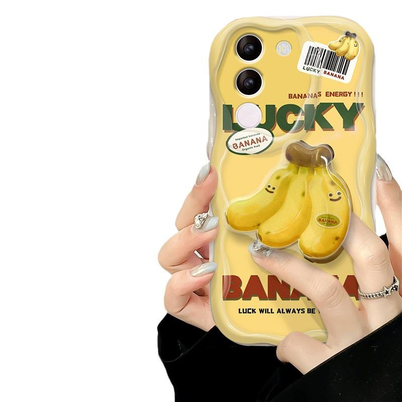 Applicable To Apple 14promax Mobile Phone Case IPhone 15/13 Funny Cute Banana Stand 12mini Transparent
