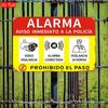 Metall-Warnschild im spanischen Stil mit Videoüberwachung Sicherheitskamera-Warnung ALARMA Video Vigilancia Alarma Conectada