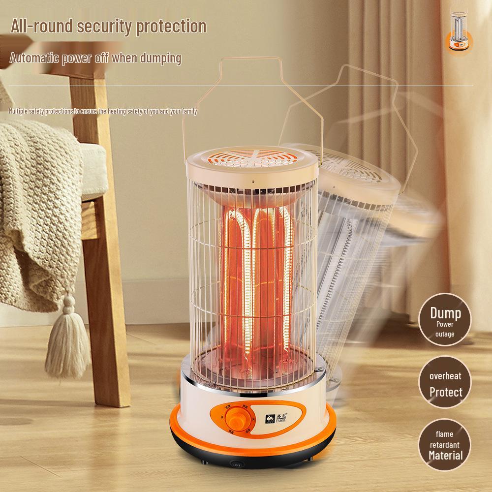 Compact Electric Birdcage Heater: Energy-Saving Fire Pit for Home & Office, Fast Tea Brewing & Efficient Heating