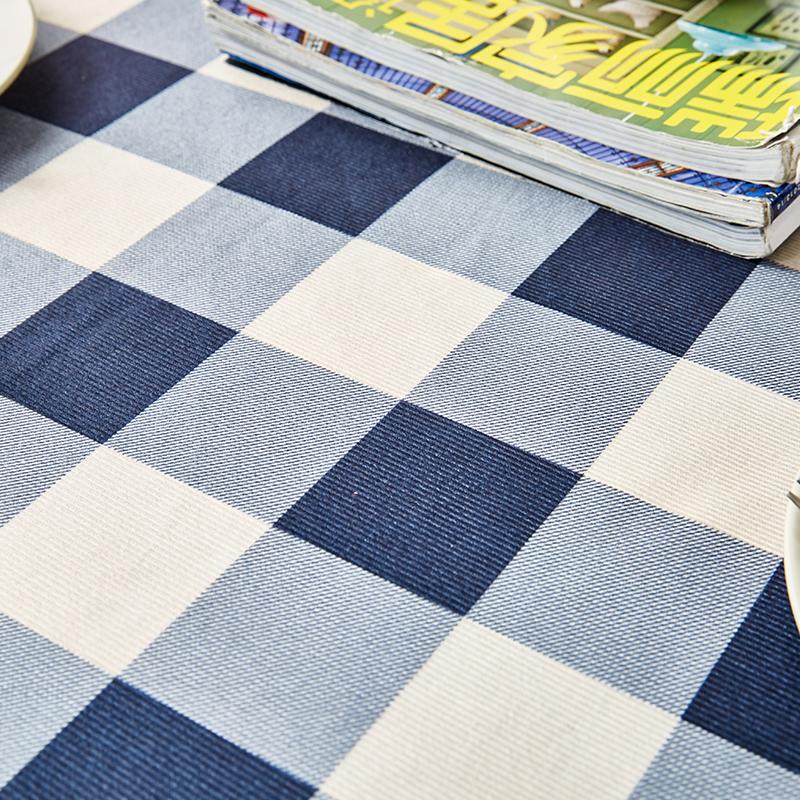 Plaid Table Cloth Modern Rectangle Table Cover Blue&White Tablecloth Home Kitchen Decoration For Party Mantel Mesa Home Decor