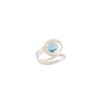 Swiss Blue Topaz Gemstone 925 Sterling Silver Jewelry Handmade Women Gift Ring RR-68-3