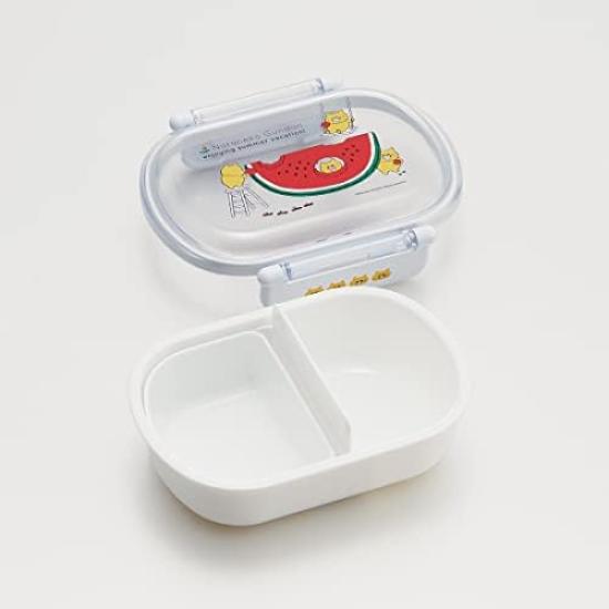 Skater Noraneko Gundan 23 Dishwasher-Safe Soft Lid Tight Lunch Box, Oval Shape, 360ml Trio Set (Chopsticks, Spoon, Fork), Cup, Cup Bag, Lunch