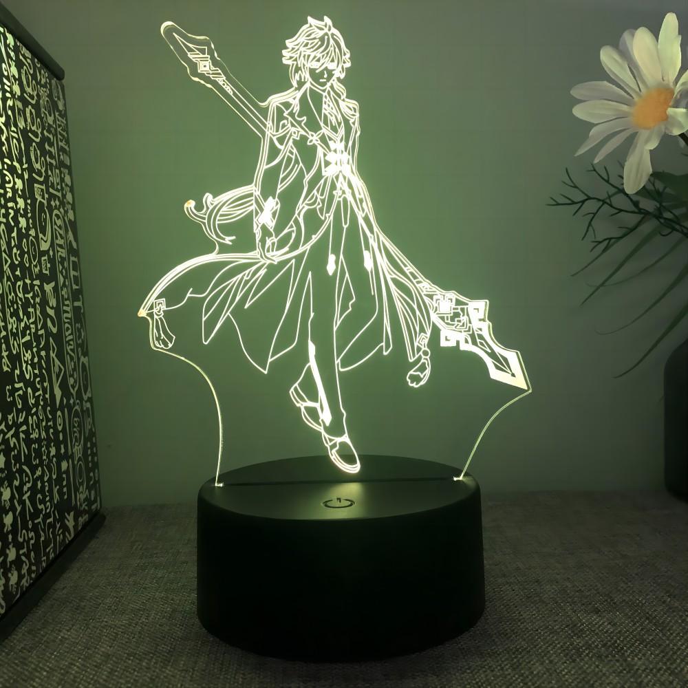 3D Lamp Anime Figures Genshin Impact 3D Night Light Raiden Shogun PVC Model Gamer Lamp Decoration Bedroom Lights Kids Toys Gifts