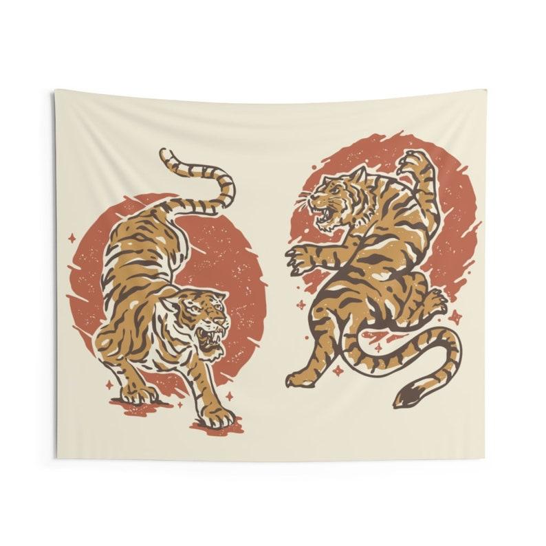 tiger tapestry 75x100 чёрный