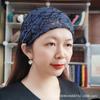 Korean Lace-Spliced Elastic Wide Headband – Summer Fabric Hair Cover and Headscarf, White