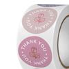 500Pcs/Roll Gift Sign Sticker Widely Applied Floral Art Paper Sticker Thank You Gift Packaging Label Tag for Handicraft