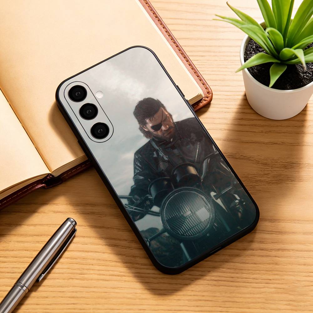 Metal G-Gear S-Solid Phone Case Black Silicone Soft For Samsung Galaxy A73,A72,A71,A70,A53,A52,A51