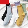 Sweet Fungus Lace Japanese Girl Soft Girl Socks Women'S Medium Tube Socks Spring And Summer Thin Cute White Stacked Cotton Socks
