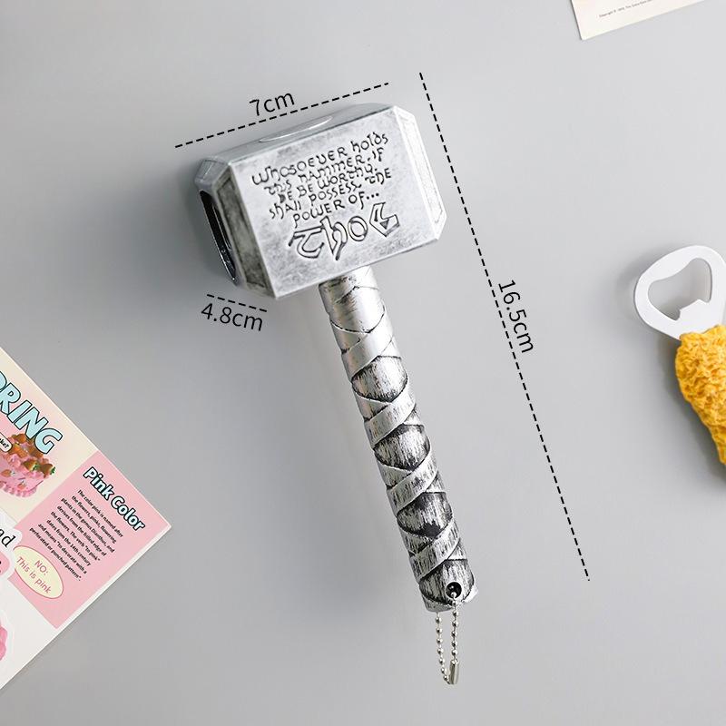 

Hammer Refrigerator Sticker Magnetic Bottle Opener Funny Hammer Beer Bottle Opener Fun Wine Opener серебряный