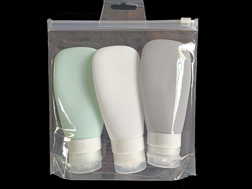 Leak-Proof Silicone Travel Bottle Set for Shampoo and Shower Gel