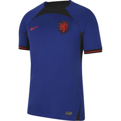 Netherlands 2022/23 Stadium Away Dri-FIT Soccer Jersey Deep Royal Blue/Black/Habanero Red Men Streetwear DN0693-455