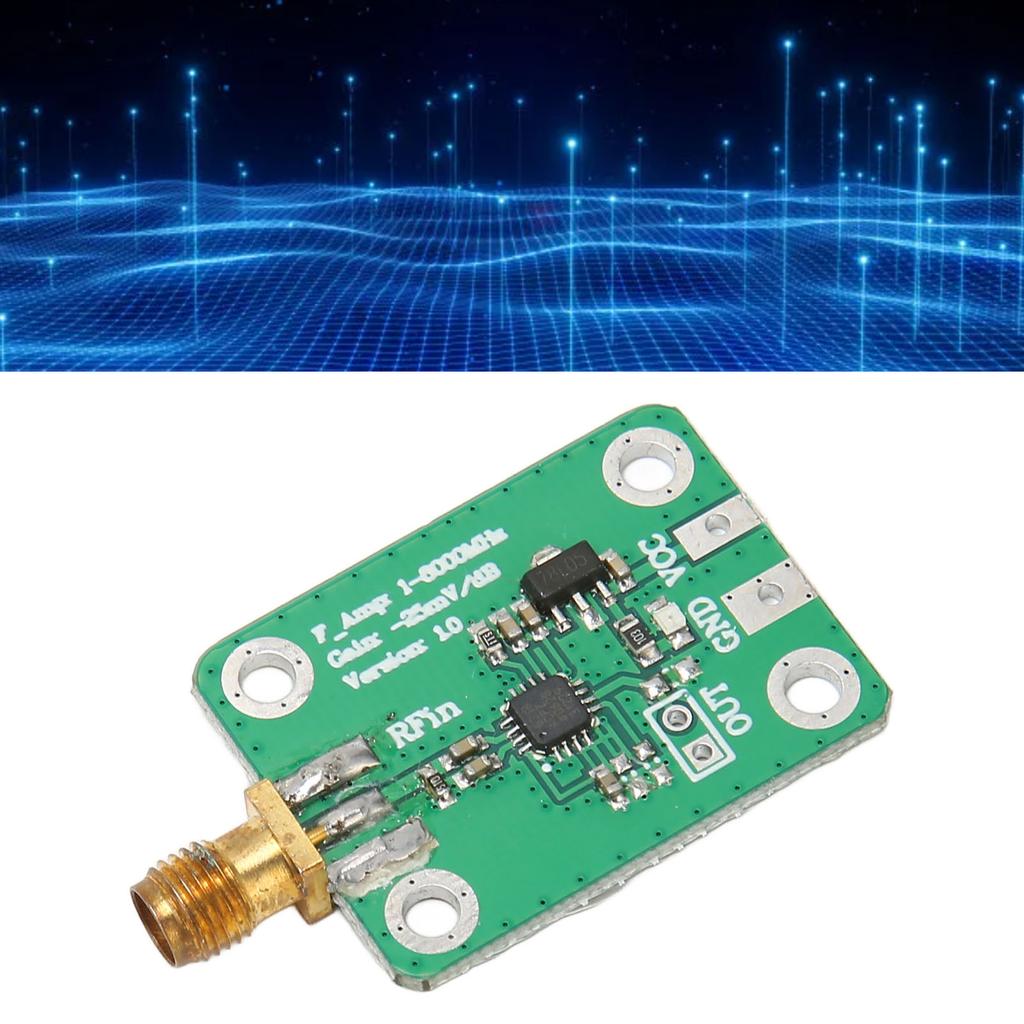 Logarithmic Detector AD8317 Chip 1M to 8000MHz Wide Dynamic Range RF Power Meter for Signal Power Me