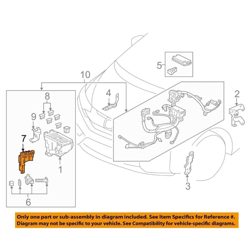 High Current 100A Battery Fuses Protection Module for Vehicle Electrical Systems Offering Fast Shutoff Compact Size 38240-T7B-003