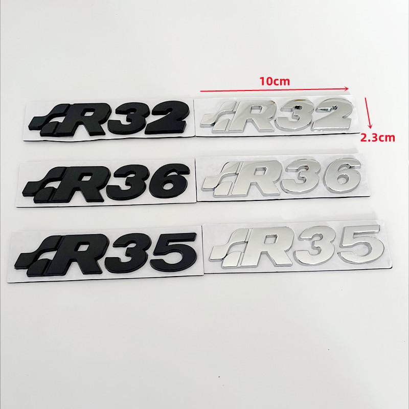 ASGBH1 3D Metall R32 R35 R36 Kofferraum Heck Emblem Abzeichen Aufkleber Für VW SR32 SR35 SR36 Volkswagen Golf MK4 Passat Tiguan