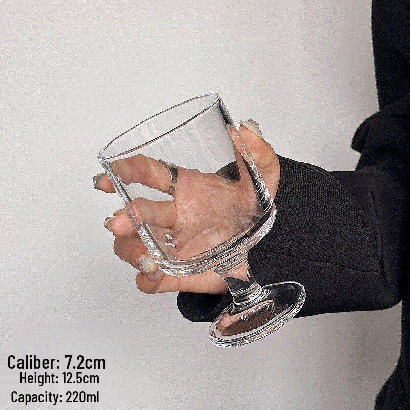Vintage Sunflower Embossed Glass Goblet