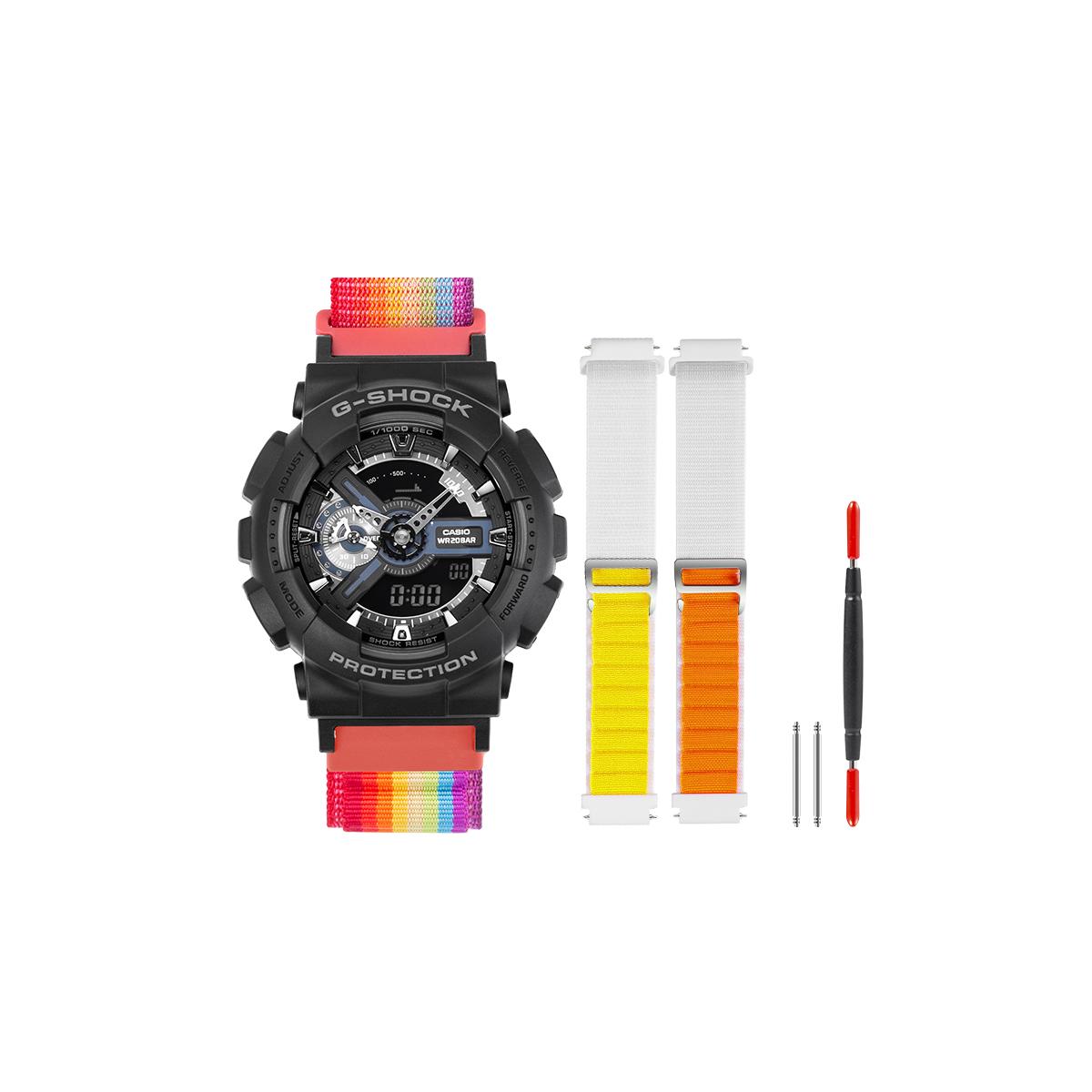 

CASIO Unisex Liquid Crystal/Analog Dual Display Series 51.2mm Black Watch GA-110-1B(Team788--2) Black
