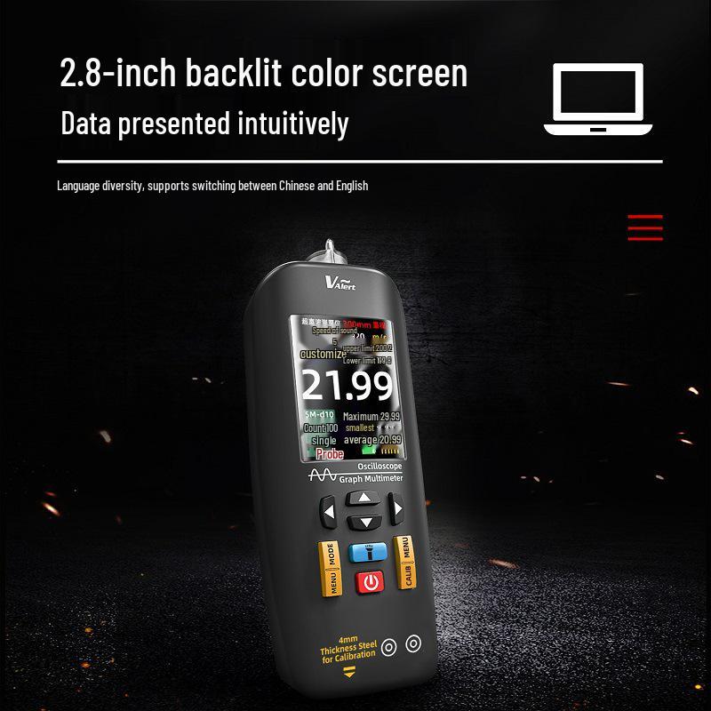 BSIDE Aimer T7 High Precision Ultrasonic Thickness Gauge for Iron, Aluminum, Glass, and Stainless Steel.