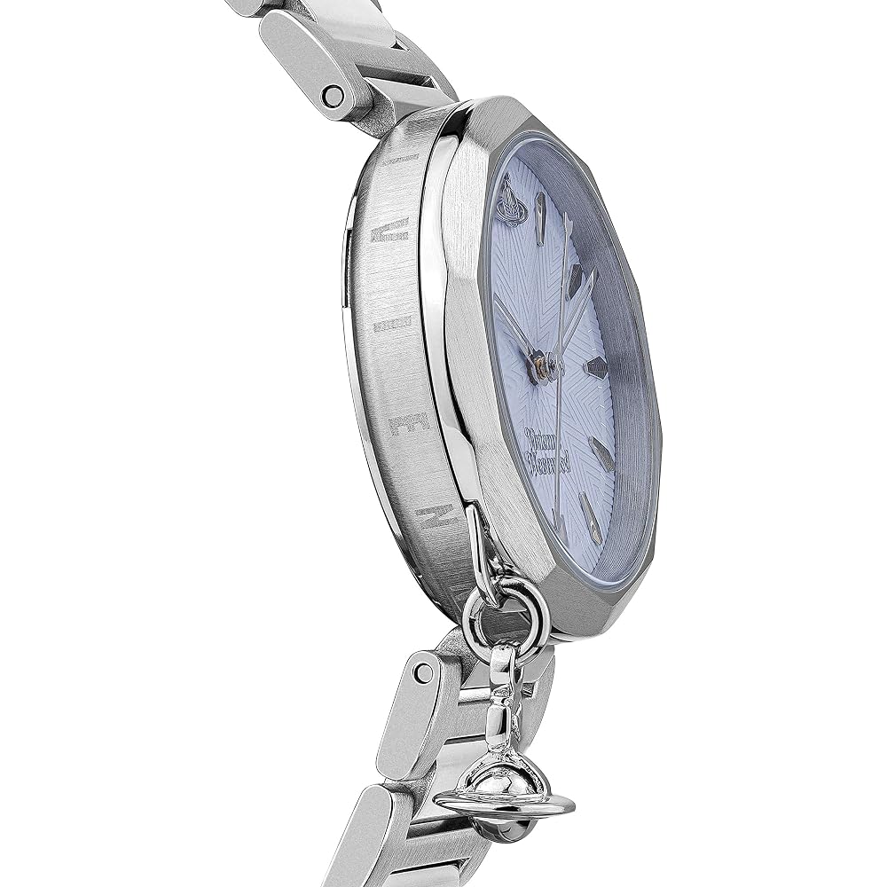 Vivienne Westwood VV246LBLSL Women's Watch Silver Leather Strap Analog Timepiece