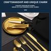 Outdoor Stainless Steel Tableware Set Portable Travel Knife and Fork Camping High-end Barbecue Plate Food Clip Spoon Set