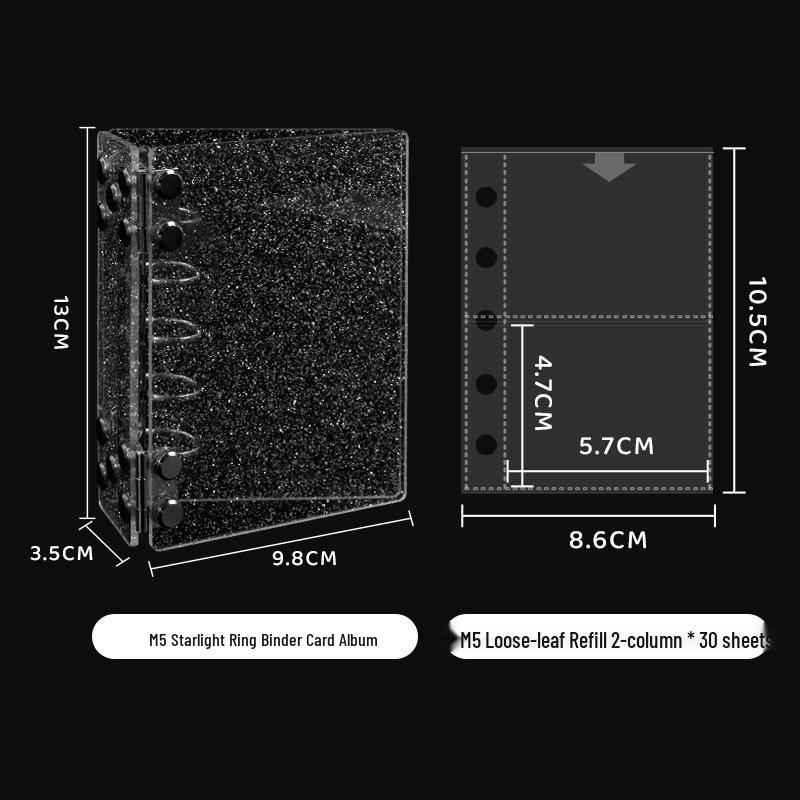 Acrylic A7 Ring Binder Photo Album for Idol Photocard Storage