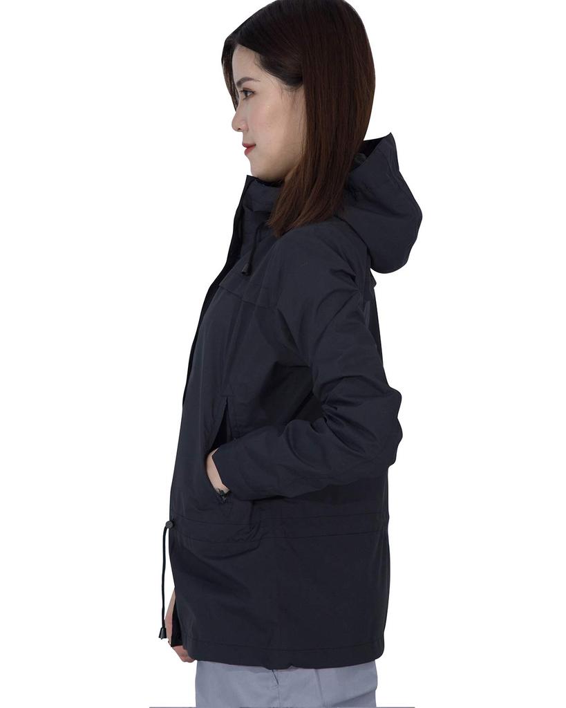 Rain Mountain Raincoat Black [Arashiyama] Women's Wear, Golf, Parka, Windbreaker, Jacket, [Cold Protection, Waterproof, Windproof] Outdoor, Fishing,