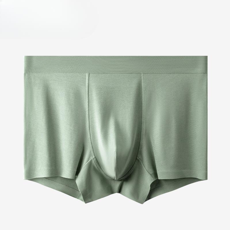 Pánské boxerky z čisté bavlny, antibakteriální, s vnitřním rozkrokem, prodyšné, pro chlapce, jednobarevné, pro mladé muže, do poloviny pasu